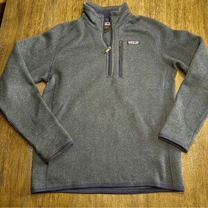 Patagonia Men’s Better 1/4 Zip Fleece Pullover 
Navy Blue Size Small